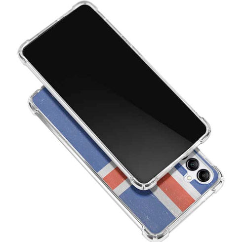 Iceland Flag Distressed Galaxy A15 5G Clear Case